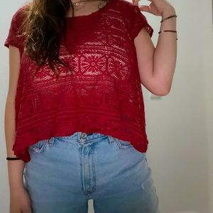 American eagle lace blouse